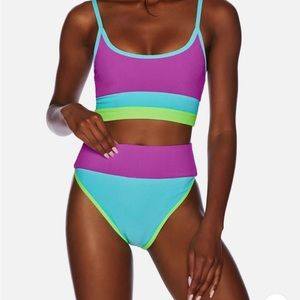 NWT Beach Riot Emmy Bottom In Cool Fluorescent
